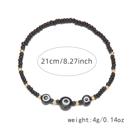 Starfish Mermaid Anklets Bracelets for Women Waterproof Gold Beaded Seashell Starfish Anklets Bohemian Summer Surf Stackable Anklet Bracelet Hawaiian Mermaid Jewelry Outfits for Women - style: Black Lapis Lazuli