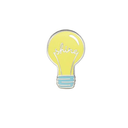 Inspirational Enamel Pin by LifeBeats | Cute Pin for Clothes, Jackets, Hats, Bags, and Lanyards | Hat Pin Comes with a Greeting Card | Lapel Pin with Sturdy Backing - style: Let Your Light So Shine