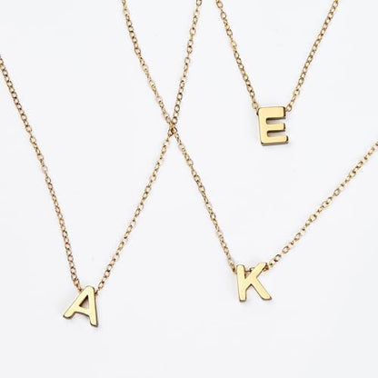 Gold Initial Necklace for Women - Dainty Letter Pendant Necklaces, Adjustable 18+3 Inch Chain, Personalized Gift Trendy Jewelry for Mom, Daughter, Wife (Choose Letter A-Z) - color: E