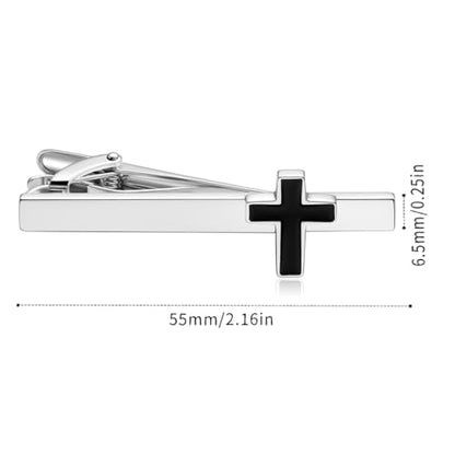 Tie Clips for Men Classic Tie Clip Set Necktie Tie Bar Clips jewelry Box Gift - color: 3pcs-tie clip