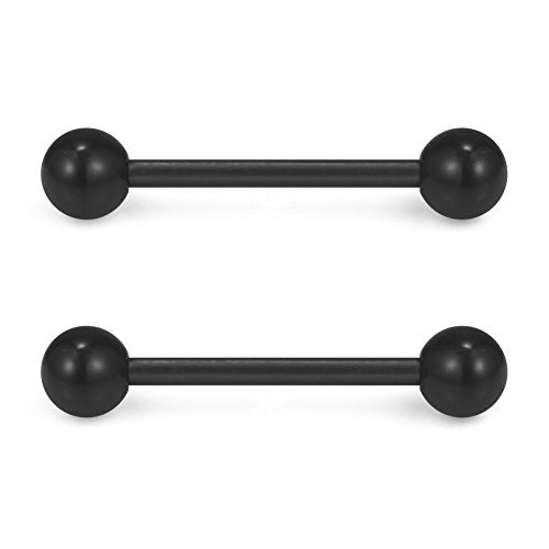14G 9/16 Inch Bioflex Flexible Acrylic Straight Tongue Nipple Ring Retainer Piercing 14-30PCS