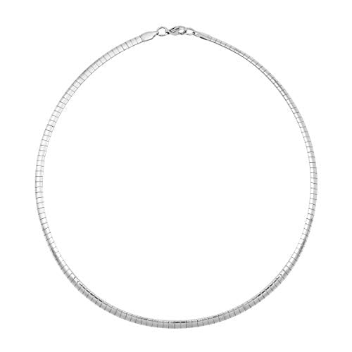 Italian Omega Chain Necklace - color: Silver, size: 4mm