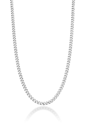 Miabella Italian 925 Sterling Silver, 18K Gold Plated 925 Sterling Silver 2.3mm Curb Cuban Link Chain Necklace Made in Italy - size: Length 20 Inches, style: sterling silver