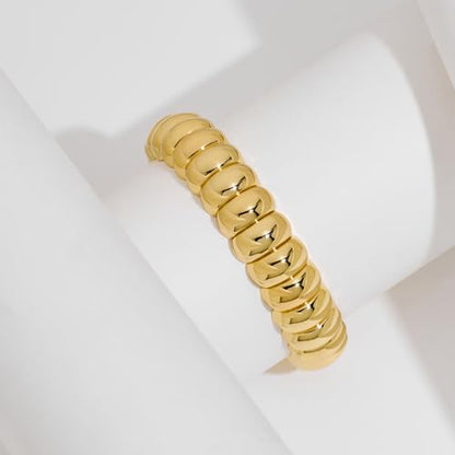 FAMARINE Gold Silver Chunky Bangle Bracelet for Women Men - style: Style C