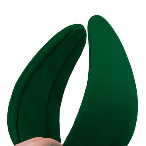 YISSION Green Knotted Headband Wide Headbands for Women Non Slip Head Band Fashion Top Knot Hairband Hair Accessories for Women Girls - color: Green