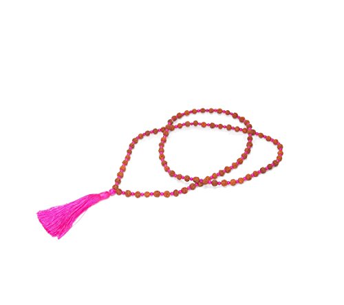 Seed Beads Necklace - Tear's of Shiva (Fucshia) - color: Fucshia
