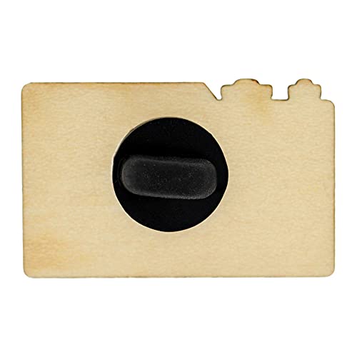 PinMart's Trendy Wood Pins - style: Classic Camera