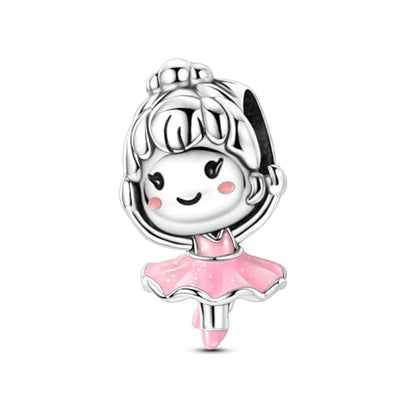 NARMO 925 Sterling Silver Charm Bead for Bracelets Silver Charms for Women - color: Dance Ballet