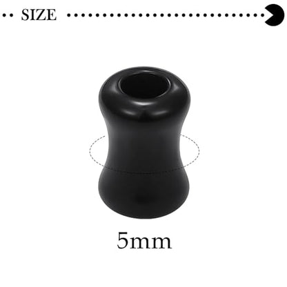6G-50mm Acrylic Thin Black Gauges for Ear lightweight Tunnels Black Double Flared Ear Flesh Plugs Tunnels Earrings for Women Men - color: 4G = 5mm