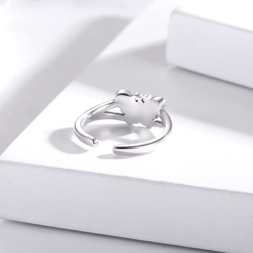 Sariel 925 Sterling Silver Toe Rings for Women Boho Adjustable Mid Finger Rings Summer Vacation Ocean Beach - color: Butterfly