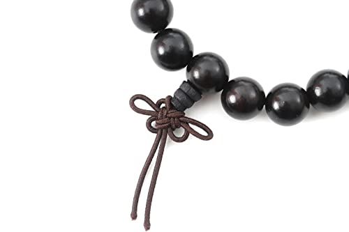 Eigso 6-8mm Wood Beads Bracelet Prayer Beads for Meditation Buddha Tibetan Bracelet for Men and Women - color: B3:10MM Ebony