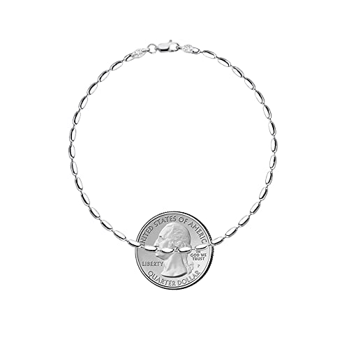 Savlano 925 Sterling Silver Oval Rice Bead Strand Chain Anklet For Women - Made in Italy Comes With a Gift Box - style: 3MM