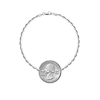 Savlano 925 Sterling Silver Oval Rice Bead Strand Chain Anklet For Women - Made in Italy Comes With a Gift Box - style: 3MM