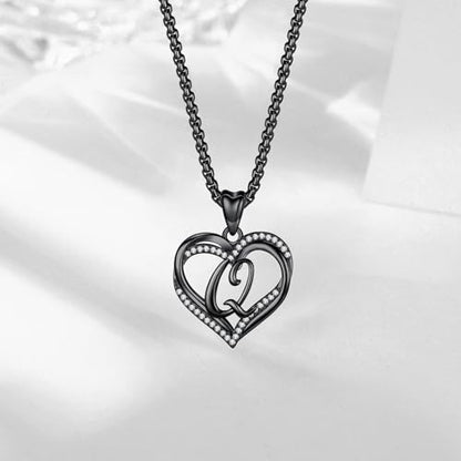 INFUSEU Unique Initial Necklaces for Women Girls Small Heart Letter Jewelry, Meaningful Personalized Gifts - style: Q
