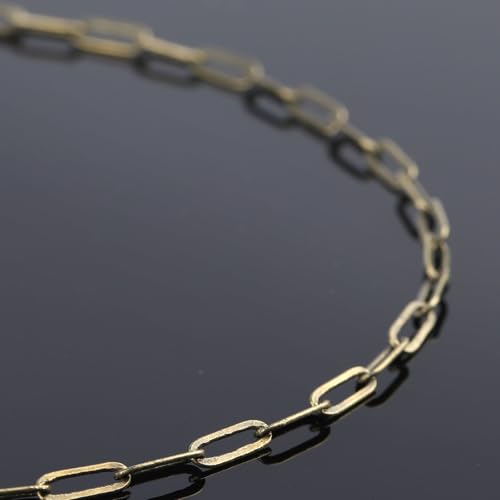 UMAOKANG 32.8 Feet Bronze Plated Brass Jewelry Making Chains Bulk Paperclip Chain for Jewelry Making Jewelry Supplies Findings - color: Bronze Paperclip