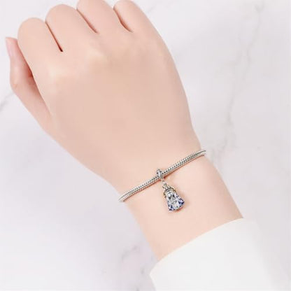 925 Sterling Silver Charms for Bracelets and Necklace Religious Cross Pendants Praying Hands, Bible, Virgin Mary, Jesus, Church Bead Jewelry - color: Blessed Virgin Mary Charms