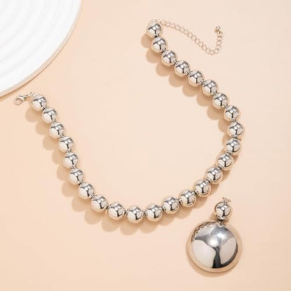 Gold Statement Choker Necklace for Women – Trendy Silver Long Layered Snake Chain Drop Necklace, Elegant Prom Party Jewelry Gift, Delicate Accessories for Her - color: F-Versatile semi-circular pendant necklace