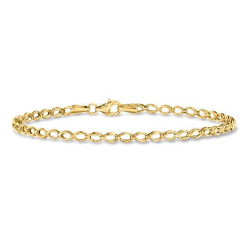 Pure Collection by Ross-Simons 14kt Yellow Gold Oval-Link Bracelet