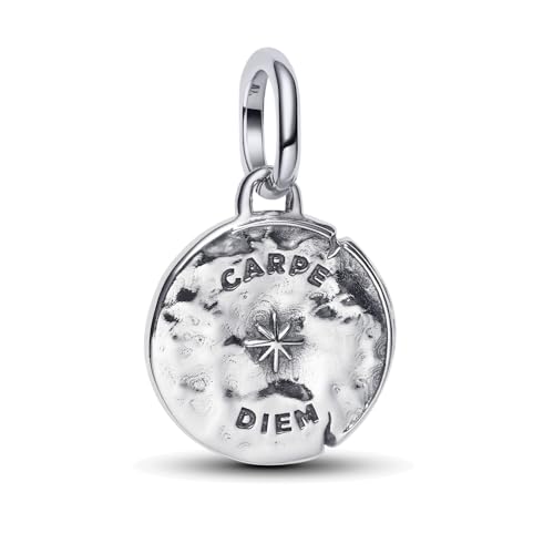 925 Sterling Silver Dangle Charm Fit Women Bracelet And Necklaces Jewelry | Medallion Pendants Beads Jewelry Charms for Women Fashion Gift Family Friends Mother's Day - color: Skull Medallion Charm M1791