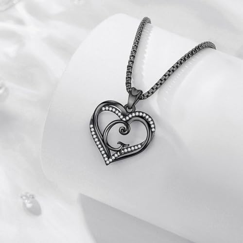 INFUSEU Unique Initial Necklaces for Women Girls Small Heart Letter Jewelry, Meaningful Personalized Gifts - style: G