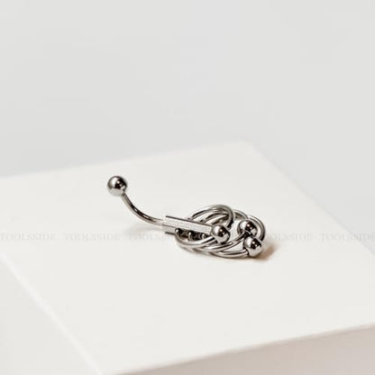 VCH Piercing Jewelry with Three Rings Stainless Steel Belly Button Ring | Navel Piercing, Jewelry Belly Rings for Women, 14G Belly Button Piercing
