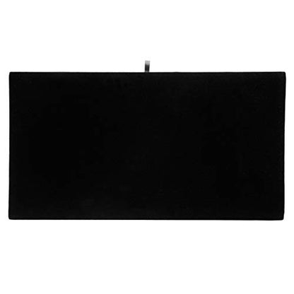MOOCA 6-Piece Black Velvet Jewelry Display Tray Insert Pad. | 6 Pcs Set Jewelry Display Tray Pad Jewelry Display Tray Insert Accessory for Jewelries, 14 W x 7 1/2 D in, Black Velvet