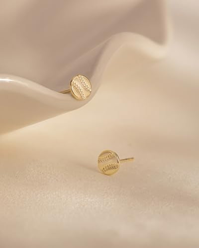 Stud Earrings for Women- 14K Gold/White Gold Plated/Black Bow Dragon Softball Snake Bat Stud Earrings - color: Softball