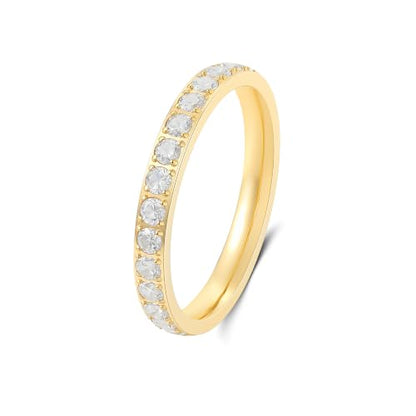 Birthstone Rings for Women 14K Gold Filled Stacking Rings for Oura Ring Gen 4/Oura Ring Gen 3, Cubic Zirconia Wedding Eternity Bands - color: 04. April