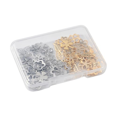 8-64Pcs Silver Goldern Color Heart Pendants Charms 10 Styles Heart Stainless Steel Metal Charms for Jewelry Making Crafting Necklaces Bracelets Earrings Keychains Birthday Gift - color: Multi 3 Shapes-50 pcs