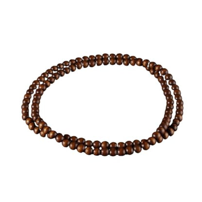 Natural Wood Bead Necklace 8MM Wooden Beaded Chunky Strand Necklaces Handmade Africa Wooden Chain for Women Men Jewelry - color: brown2