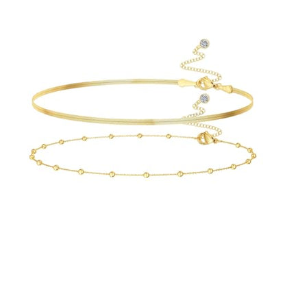 Waist Chains for Women 14K Gold Plated Adjustable Layered Belly Chain Dainty Cuban Waist Beads Body Chain Bikini Beach Jewelry Belts Gifts - color: Gold02