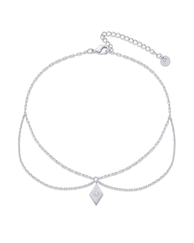 PAVOI 14K Gold Plated Anklet for Women - Trendy Link Chain Ankle Bracelet Summer Jewelry - Boho Dainty Anklets with Cubic Zirconia, Beaded, Evil Eye, Star, Station, Pearls Adjustable Gold Jewelry - style: Boho