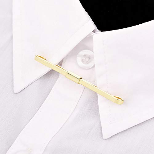 Necktie Tie Clips Collar Bar Shirt Collar Stay Tie Pins Cravat Clip Jewelry Accessories for Men Silver Gold Black Tone - color: 3PCS