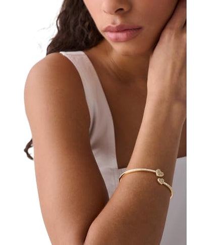 kate spade new york Yours Truly Pave Open Hinge Cuff - color: Clear/Silver