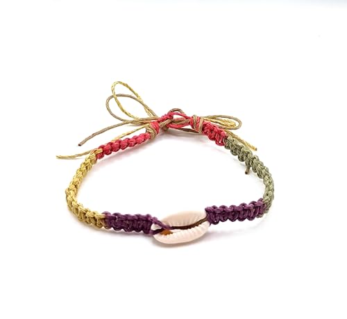 Shell Hemp Anklet - color: Cat's Cradle