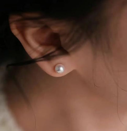24 Pcs Pearl Earrings Studs for Women Ladies Hypoallergenic White Faux Simulated Pearl Rhinestone Earrings Stud Earrings Jewelry Set for Wedding Party - color: White