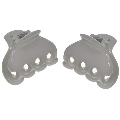 Camila Paris CP3661 French Hair Clip for Women, Small 1 inch Set of 2 Girls Hair Claw Clips Jaw Fashion Durable and Styling Hair Accessories for Women, Strong Hold No Slip Grip, Made in France - color: Gray 1" 2PK