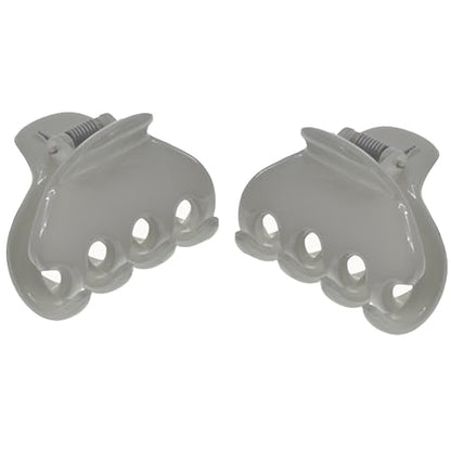 Camila Paris CP3661 French Hair Clip for Women, Small 1 inch Set of 2 Girls Hair Claw Clips Jaw Fashion Durable and Styling Hair Accessories for Women, Strong Hold No Slip Grip, Made in France - color: Gray 1" 2PK
