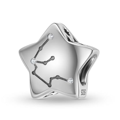 Constellation Charm 925 Sterling Silver Birthstone Bead for Pandora Charms Bracelet-Gift for Anniversary Birthday Christmas Day - color: Aquarius A
