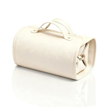 Large Makeup Bag Faux Leather Cosmetic Bag Travel Clear Toiletry Bag for Women Girls Daily Portable Makeup Organizer.