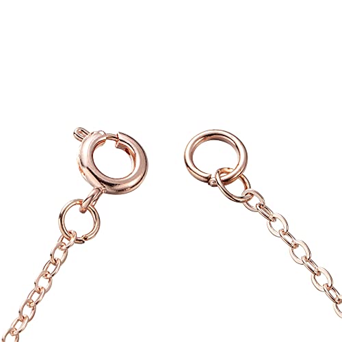 Softones 12-18Pcs Ankle Bracelets Extenders-Extension for Womens Jewelry(1 2 3 Inch),with Lobster Clasp and O-Clasp from Gold Silver Rose Gold - color: D:Rose Goldr 6-Lobster clasp 6-O-clasp