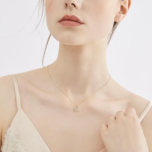 26Pcs 18K Gold Filled A-Z Alphabet Letters Charms for Jewelry Making, Initial A-Z Alphabet Charm Pendant Beads, Slide Glitter Pendants for Women DIY Bracelet Necklace Earrings Choker Making - color: Style D