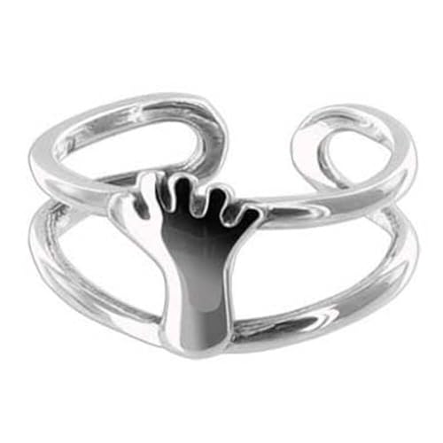 Gem Avenue 925 Sterling Silver Toe Rings Collections – Beach, Celtic, Heart, Dolphin, Flower & More Designs for Women – Elegant Adjustable Summer Jewelry - style: Style 8