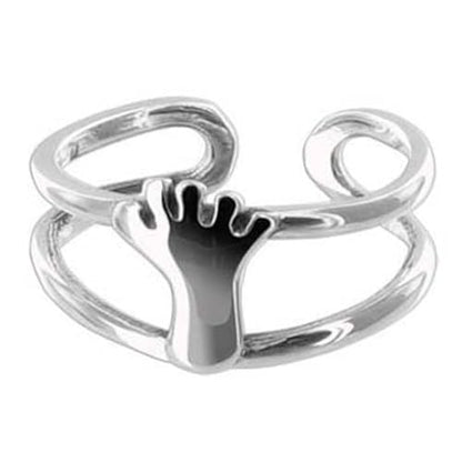 Gem Avenue 925 Sterling Silver Toe Rings Collections – Beach, Celtic, Heart, Dolphin, Flower & More Designs for Women – Elegant Adjustable Summer Jewelry - style: Style 8
