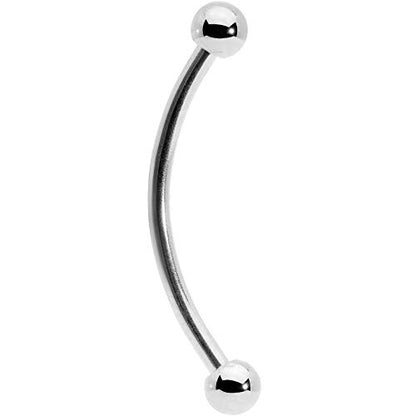 Body Candy 5/8” 316L Steel Curved Barbell Bridge Piercing ERL Tongue Ring Snake Eyes Piercing Jewelry 16G
