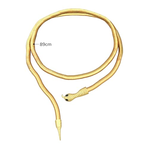 Bendable Snake Chain Necklace for Women Arm Cuff Flexible Twisty Multi-purpose DIY Bracelet and Punk Choker Trendy Medusa Snake Jewelry Gift - style: Gold