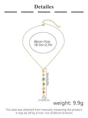 MODRSA Gold Stacked Layered Necklaces for Women Pearl Pendant Charm Cross Lariat Slip Shell Starfish Y Chain Necklace Adjustable Silver Boho Jewelry Gifts for Women Summer Vacation Beach Accessories - color: gold