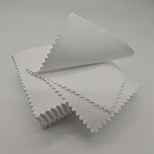 50pcs Jewelry Cleaning & Polishing Cloth for Silver,Gold,Platinum,Easy to Carry,Wipe and Care.Pre-Treated Ultrasoft Fabric with Tarnish Remover Jewelry Cleaner(3x3 White) - color: White