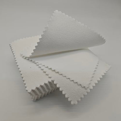 50pcs Jewelry Cleaning & Polishing Cloth for Silver,Gold,Platinum,Easy to Carry,Wipe and Care.Pre-Treated Ultrasoft Fabric with Tarnish Remover Jewelry Cleaner(3x3 White) - color: White