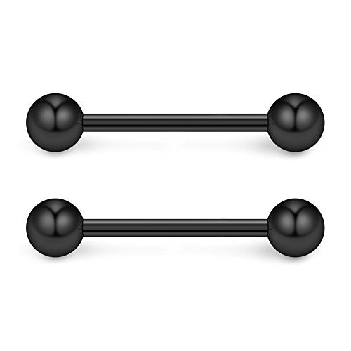316L Stainless Steel Nipple Shield Barbell Ring Bar Body Piercing 14G - style: Mix Color(10pcs)-14mm